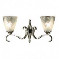 interiors 1900 63455 columbia twin wall light in nickel with deco styl ...