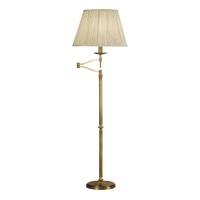 Interiors 1900 63621 Stanford Antique Brass Swing Arm Floor Lamp With Beige Shade