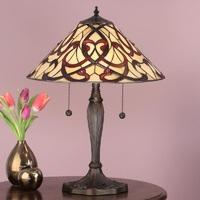 interiors 1900 64321 ruban tiffany medium 2 light table lamp in bronze ...