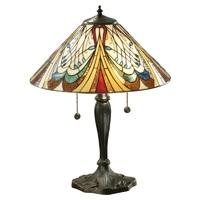 interiors 1900 64163 hector tiffany medium 2 light table lamp in bronz ...