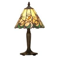 Interiors 1900 64196 Jamelia Tiffany Intermediate 1 Light Table Lamp In Dark Bronze With Shade