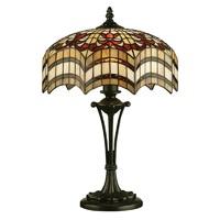 interiors 1900 64376 vesta tiffany small 2 light table lamp in bronze  ...