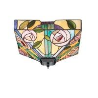 interiors 1900 70699 willow tiffany medium 2 light flush ceiling light ...