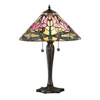 Interiors 1900 63925 Ashton Tiffany Medium 1 Light Table Lamp In Bronze With Shade