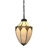 Interiors 1900 63974 Brooklyn Tiffany Acorn 1 Light Medium Ceiling Pendant In Cream