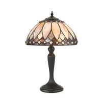 interiors 1900 70366 brooklyn tiffany small 1 light table lamp in crea ...