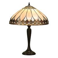 Interiors 1900 63982 Brooklyn Tiffany 1 Light Medium Table Lamp In Cream