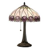Interiors 1900 64177 Hutchinson Tiffany 1 Light Medium Table Lamp In Dark Bronze
