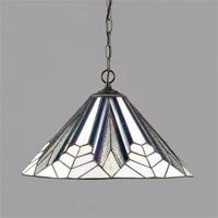 Interiors 1900 63937 Astoria Tiffany Medium 1 Light Ceiling Pendant Light With Shade