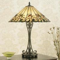 Interiors 1900 64197 Jamelia Tiffany Large Table Lamp - Height: 580mm