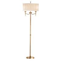 interiors 1900 63620 stanford antique brass floor lamp with beige shad ...