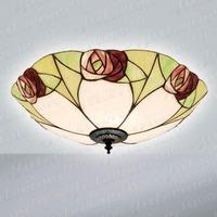 Interiors 1900 64182 Ingram Tiffany 2 Light Flush Ceiling Light