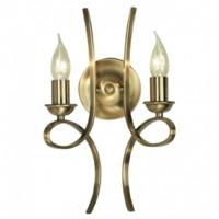 Interiors 1900 CA7W2BB Penn Twin Wall Light In Brushed Brass