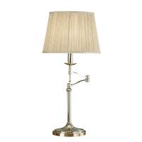 interiors 1900 63651 stanford nickel swing arm table lamp with beige s ...