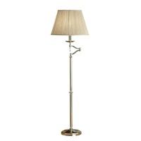 interiors 1900 63623 stanford nickel swing arm floor lamp with beige s ...