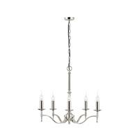 Interiors 1900 CA1P5N Stanford Nickel 5 Light Ceiling Pendant In Nickel - Fitting Only