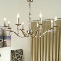 Interiors 1900 CA1P8N Stanford Nickel 8 Light Ceiling Pendant Light In Nickel - Fitting Only