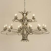 Interiors 1900 CA7P18BB Penn 18 Light Chandelier In Brushed Brass