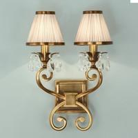 interiors 1900 63539 oksana antique brass twin wall light in brass wit ...