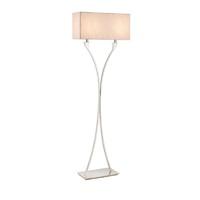 Interiors 1900 63747 Vienna 2 Light Floor Lamp In Polished Nickel With Beige Shade