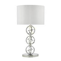 INN4250 Innsbruck Table Lamp In Polished Chrome With Ivory Shade