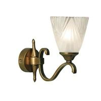interiors 1900 63452 columbia 1 light wall light in brass with deco st ...