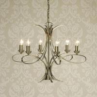 interiors 1900 ca7p6bb penn 6 light chandelier in brushed brass