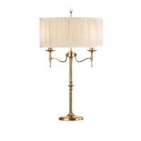 interiors 1900 63648 stanford antique brass table lamp with beige shad ...