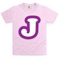 initial j kids t shirt