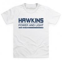 inspired by stranger things hawkins power and light kids t shirt