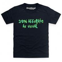inspired by rick and morty 20 percent accurate kids t shirt