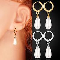InStyle 18K Chunky Gold Plated Peals Drop Earrings for Women High Quality