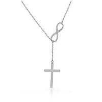 Infinite Love Cross Religious Necklace Non Stone Choker Necklaces Pendant Necklaces Lariat Y Necklaces JewelryWedding Party