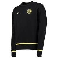 inter milan aw77 authentic crew sweatshirt black