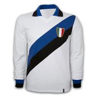 Inter Away 1960\'s Long Sleeve Retro Shirt 100% cotton