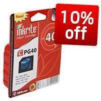 Inkrite Cartridge (pg-40) For Canon Ip1200 1300 1600 1700 2200 Mp150 170 450 - Pg40 Black (reman)