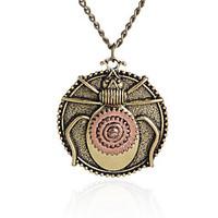 Insect Beetle Gear Steampunk Necklace Vintage Gothic Jewelry-Brass