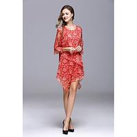 inplus womens daily casual going out cute a line dressprint round neck ...