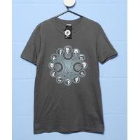 inspired by doctor who t shirt all 12 doctors clock face