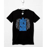 inspired by doctor who mens t shirt the angels have the phone box