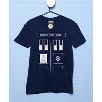 inspired by doctor who t shirt tardis front