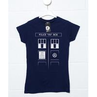 inspired by doctor who womens t shirt tardis front