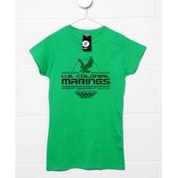 inspired by aliens womens t shirt us colonial marines
