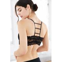 Ina Caged Lace Bralette, BLACK