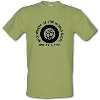Introverts of the world unite! one at a time male t-shirt.