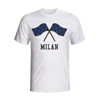 inter milan waving flags t shirt white kids