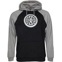 Independent 88 TC Raglan Hooded Sweat - Black/Dark Heather