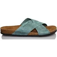 interbios very comfortable sandal man mens mules casual shoes in blue
