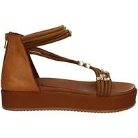 Inuovo 7387 Wedge sandals Women Brown women\'s Sandals in brown
