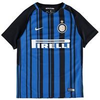 Inter Milan Home Stadium Shirt 2017-18 - Kids, Black/Blue